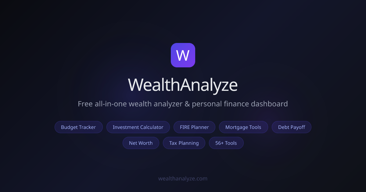 WealthAnalyze — Free Wealth Analyzer & Personal Finance Dashboard